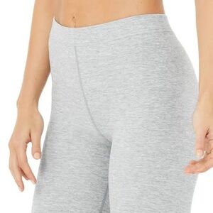 ALO Yoga Heather Gray Alo High Waist Soft Flow Biker Short Zinc Heather Size XS